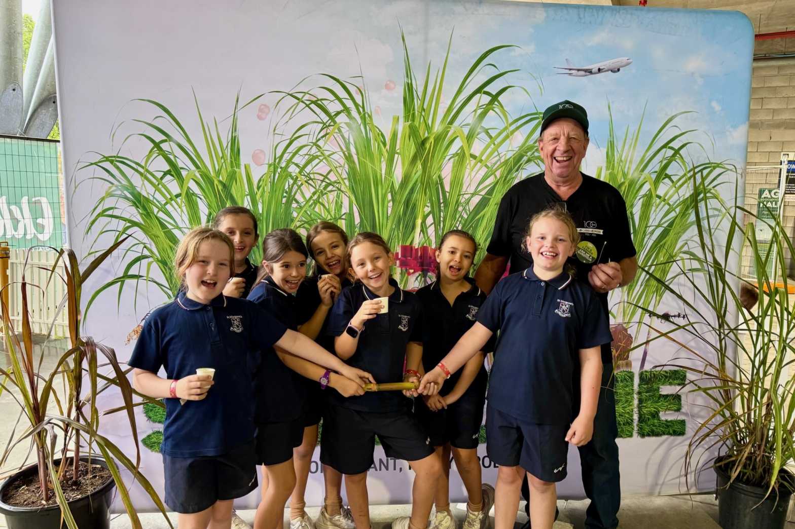  Kids from St Margarets Anglican Girls School in Ascot were very excited to learn all about sugar from Rocky Point cane grower Lindsay Mischke 